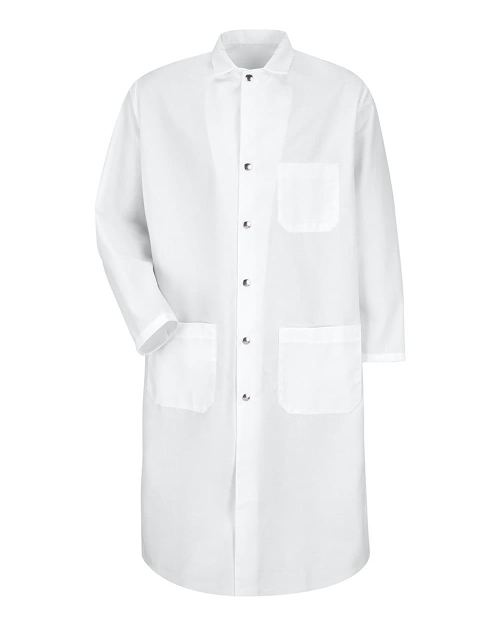 Image for Snap-Front Spun Polyester Butcher Coat - KS58