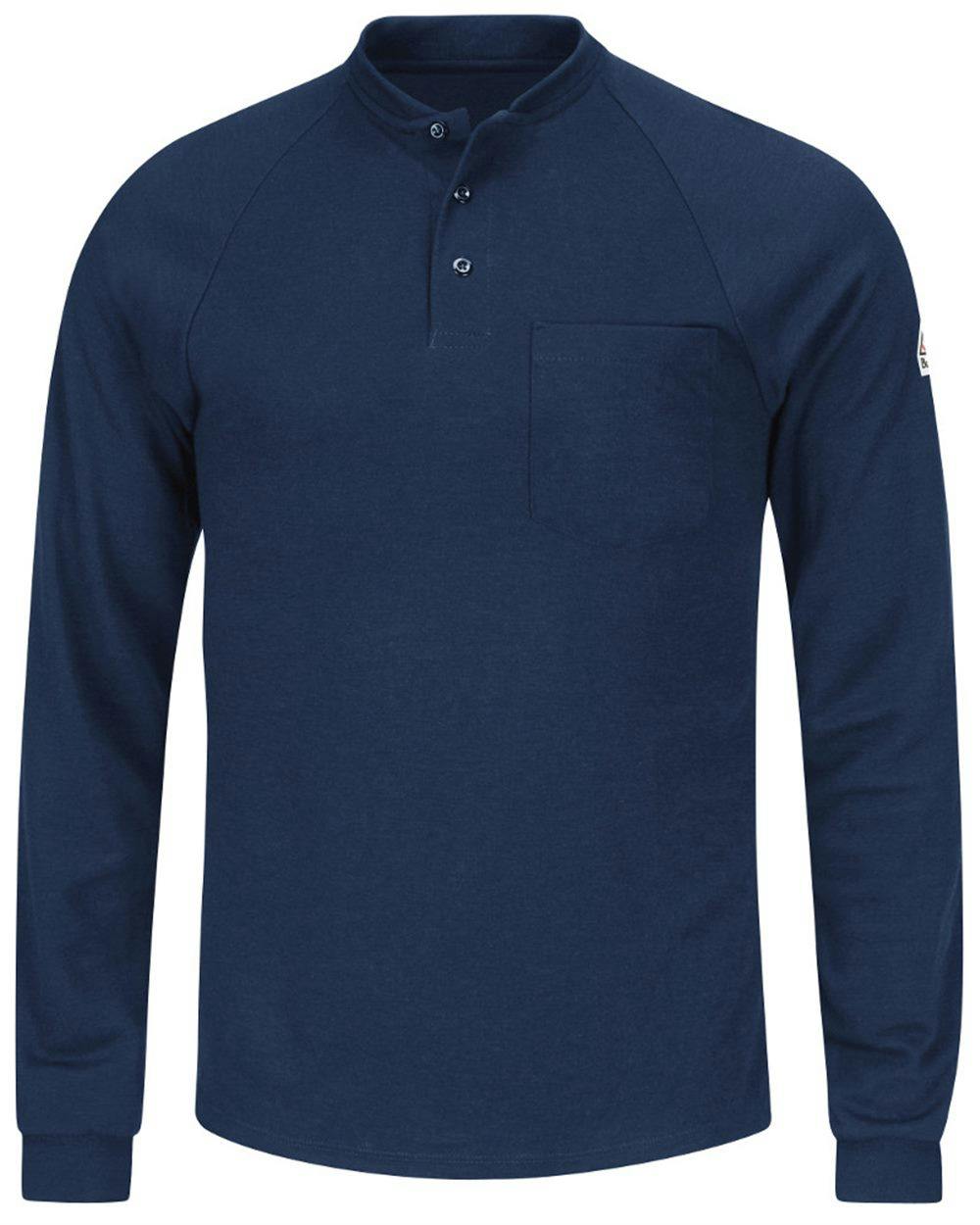 Image for Long Sleeve Henley Shirt- CoolTouch®2 - SML2