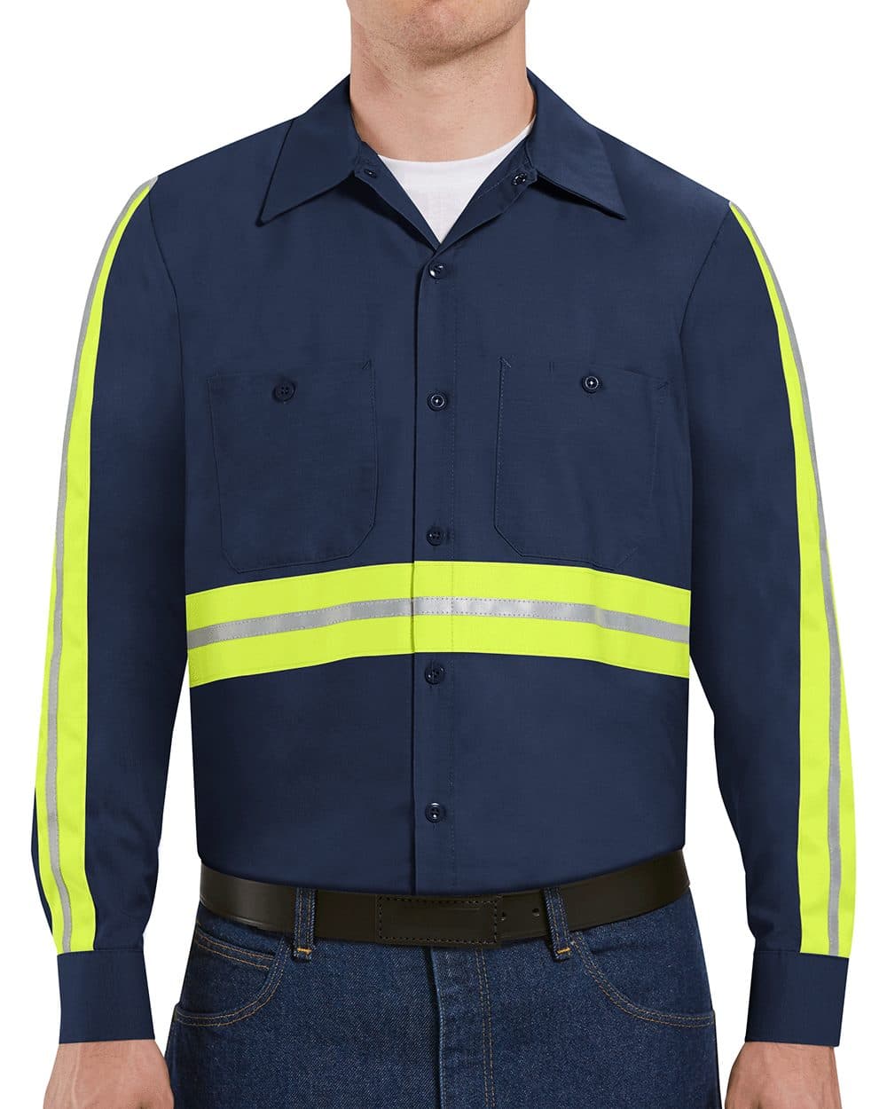 Image for Industrial Enhanced-Visibility Long Sleeve Work Shirt - Tall Sizes - SP14ET