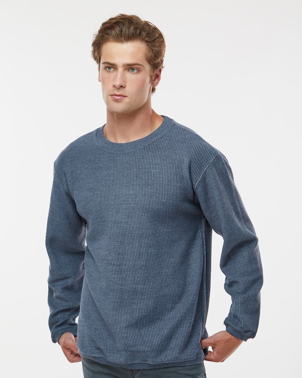 Image for Unisex Corded Crewneck Pullover - 19179