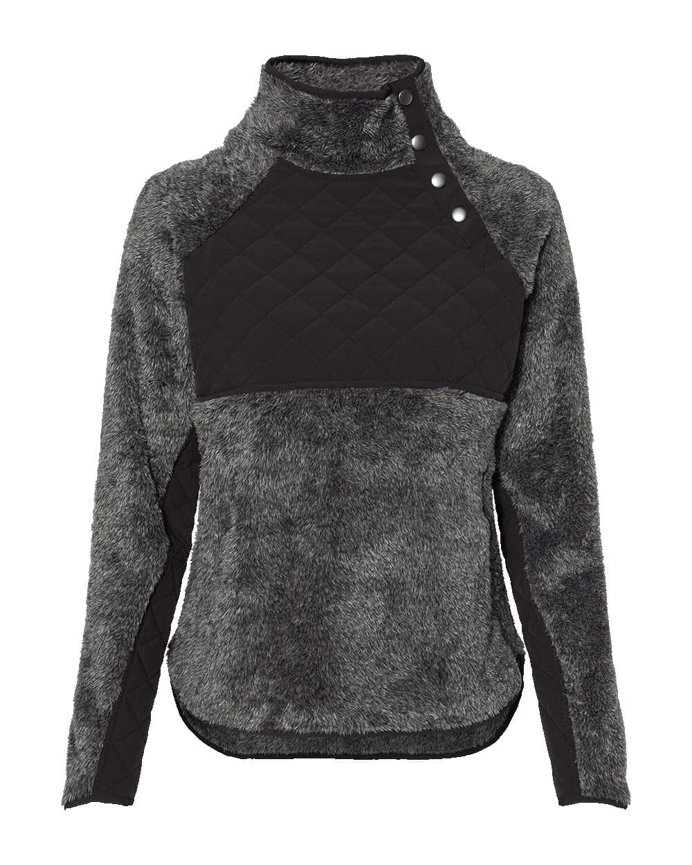 Image for Women's Quilted Fuzzy Fleece Pullover - FZ06