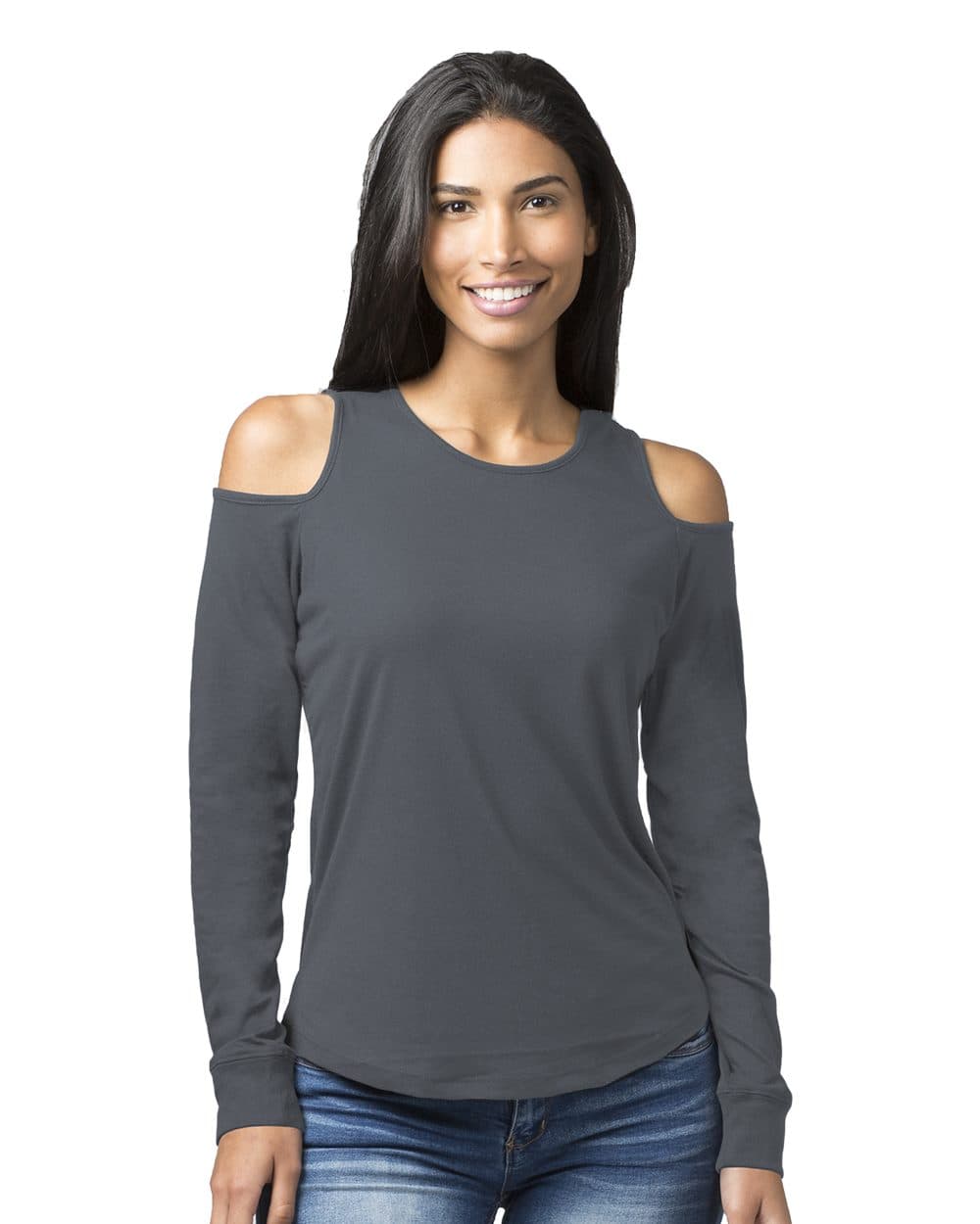 Image for Women's Cold Shoulder Long Sleeve T-Shirt - T31