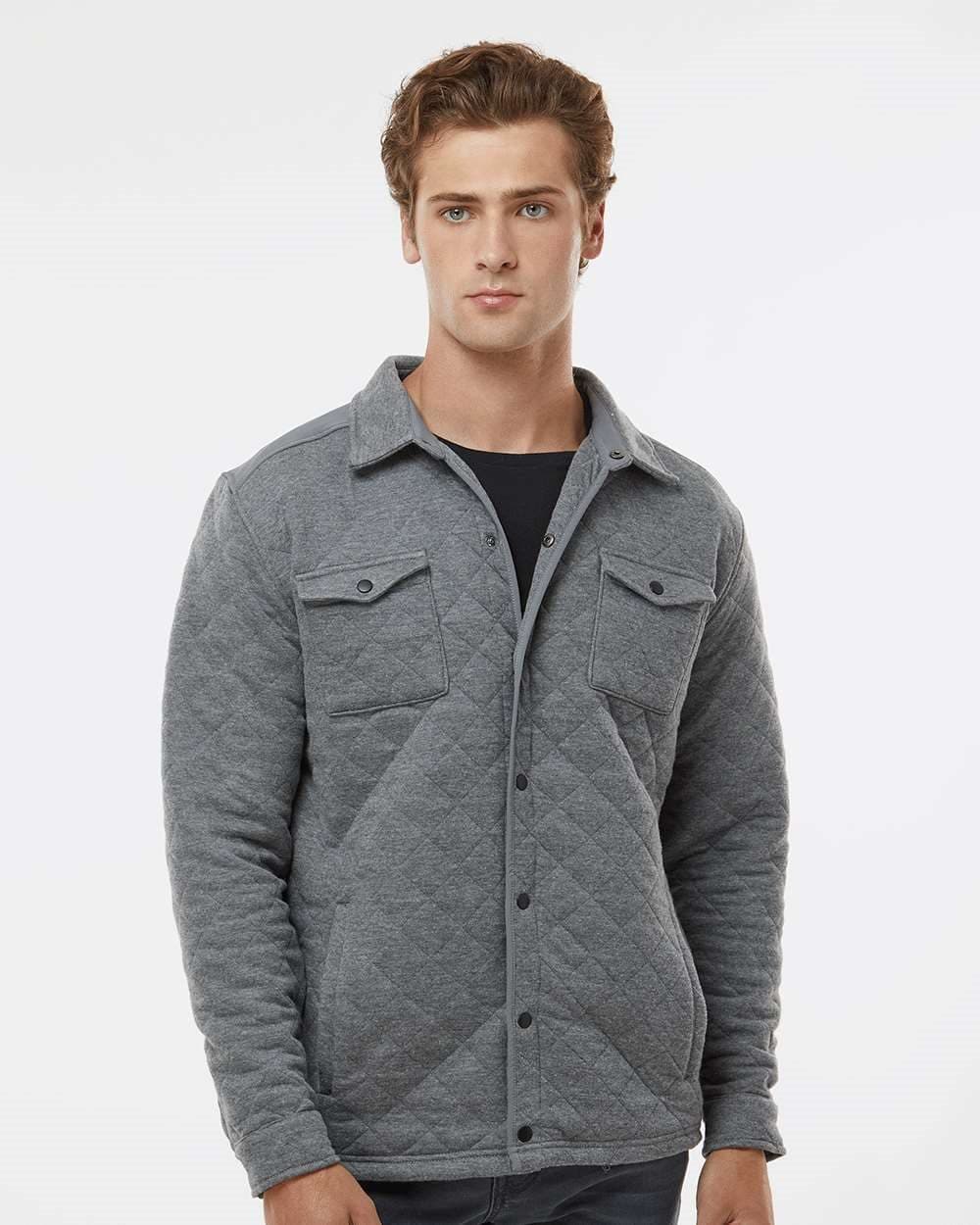 Image for Quilted Jersey Shirt Jacket - 8889