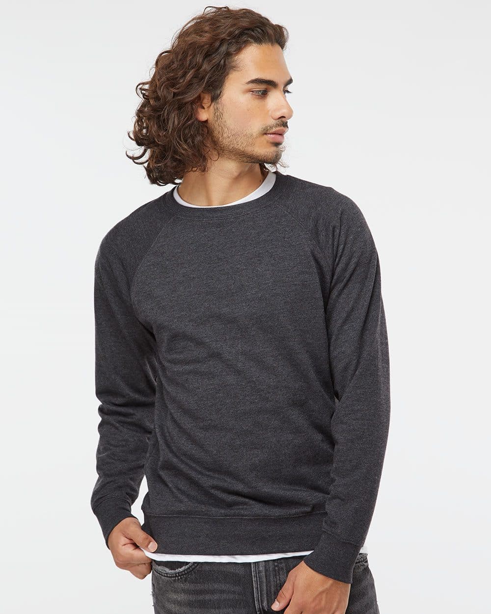 Image for Unisex Icon Lightweight Loopback Terry Crewneck Sweatshirt - SS1000C