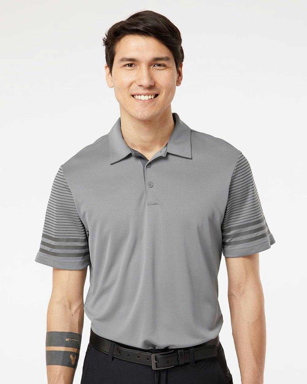 Image for Striped Sleeve Polo - A490