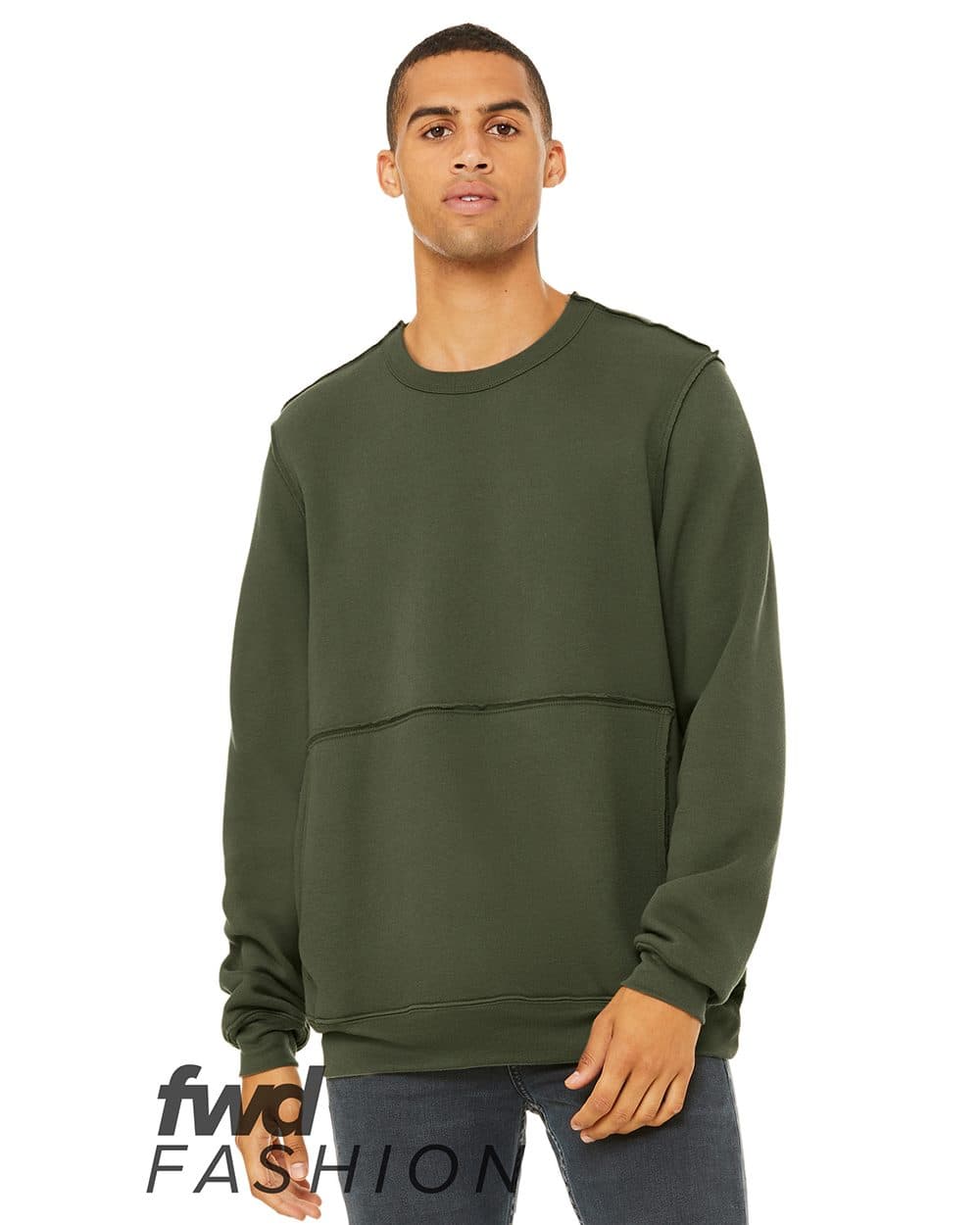 Image for FWD Fashion Raw Seam Crewneck Sweatshirt - 3743