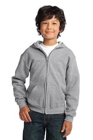 Image for Gildan Youth Heavy Blend Full-Zip Hooded Sweatshirt. 18600B