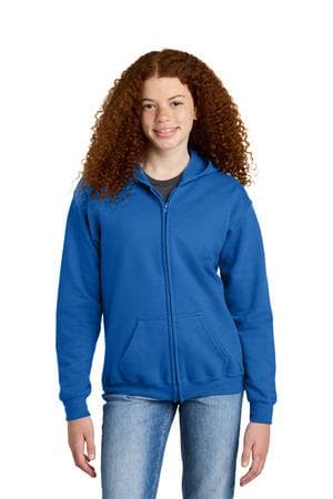 Image for Gildan Youth Heavy Blend Full-Zip Hooded Sweatshirt. 18600B