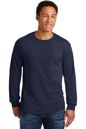 Image for Gildan - Ultra Cotton 100% US Cotton Long Sleeve T-Shirt with Pocket. 2410