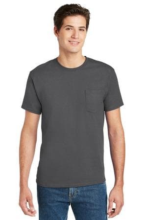 Image for Hanes - Authentic 100% Cotton T-Shirt with Pocket. 5590