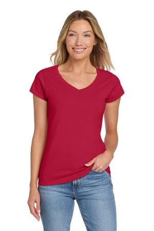 Image for Gildan Softstyle Women's Fit V-Neck T-Shirt. 64V00L