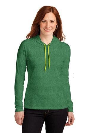 Image for Gildan Ladies 100% Combed Ring Spun Cotton Long Sleeve Hooded T-Shirt. 887L