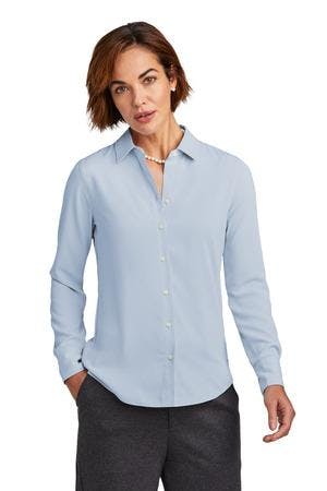 Image for Brooks Brothers Women's Full-Button Satin Blouse BB18007