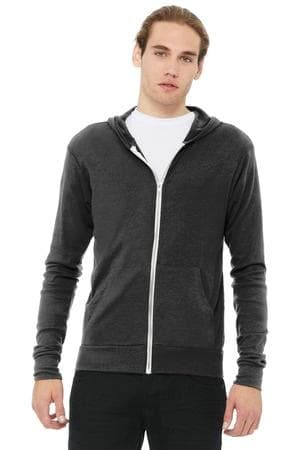 Image for BELLA+CANVAS Unisex Triblend Full-Zip Lightweight Hoodie. BC3939