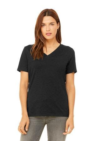 Image for BELLA+CANVAS Women's Relaxed Heather CVC V-Neck Tee BC6405CVC