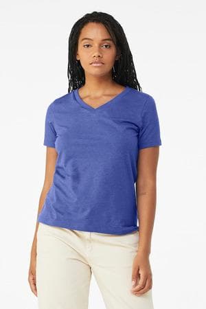 Image for BELLA+CANVAS Women's Relaxed Heather CVC V-Neck Tee BC6405CVC