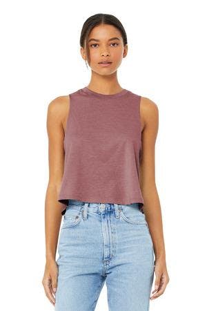 Image for BELLA+CANVAS Women's Racerback Cropped Tank. BC6682