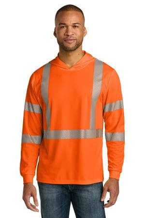 Image for CornerStone ANSI 107 Class 3 Long Sleeve Segmented Tape Hooded Tee CS208