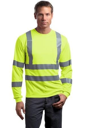 Image for CornerStone - ANSI 107 Class 3 Long Sleeve Snag-Resistant Reflective T-Shirt. CS409