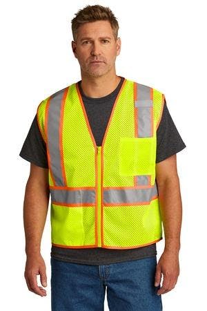 Image for CornerStone ANSI 107 Class 2 Mesh Zippered Two-Tone Vest. CSV103