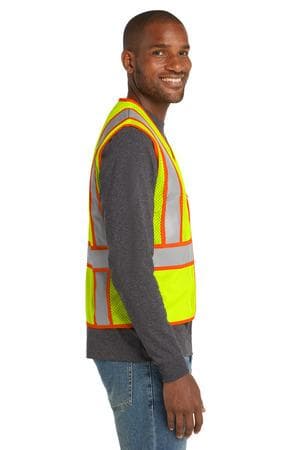 Image for CornerStone ANSI 107 Class 2 Mesh Zippered Two-Tone Vest. CSV103