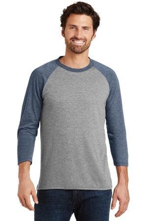 Image for District Perfect Tri 3/4-Sleeve Raglan. DM136