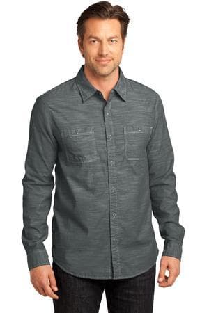 Image for DISCONTINUED District Made - Mens Long Sleeve Washed Woven Shirt. DM3800