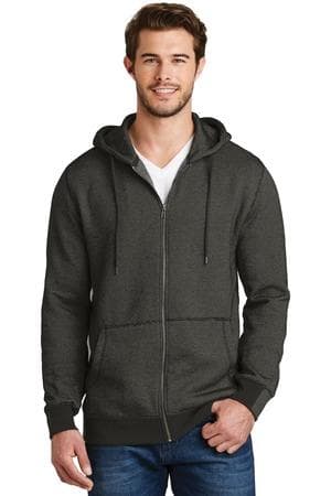 Image for DISCONTINUED District Made - Mens Mini Stripe Full-Zip Hoodie. DM390