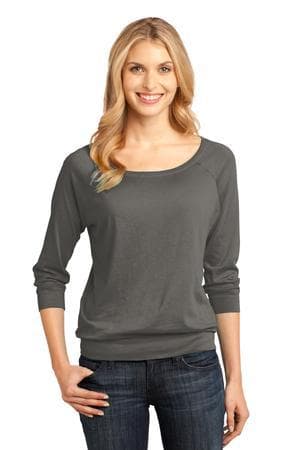 Image for DISCONTINUED District Made - Ladies Modal Blend 3/4-Sleeve Raglan DM482