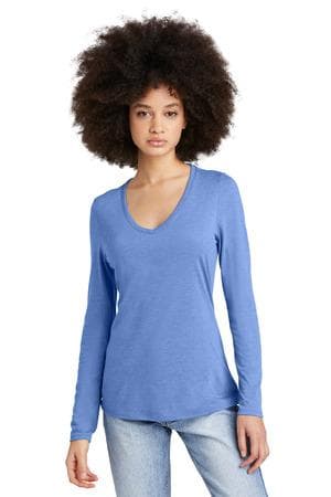 Image for District Women's Perfect Tri Long Sleeve V-Neck Tee DT135