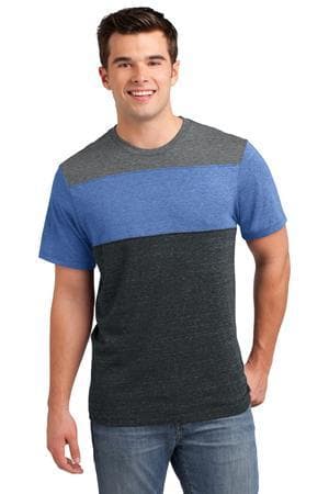 Image for DISCONTINUED District Young Mens Tri-Blend Pieced Crewneck Tee. DT143