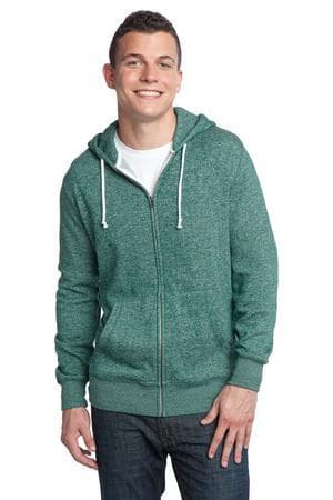 Image for DISCONTINUED District - Young Mens Marled Fleece Full-Zip Hoodie DT192