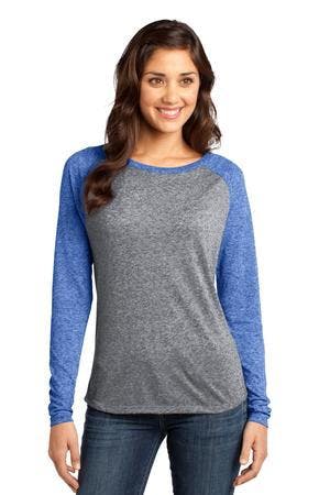 Image for DISCONTINUED District - Juniors Microburn Long Sleeve Raglan Tee. DT262