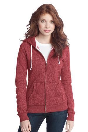 Image for DISCONTINUED District - Juniors Marled Fleece Full-Zip Hoodie DT292