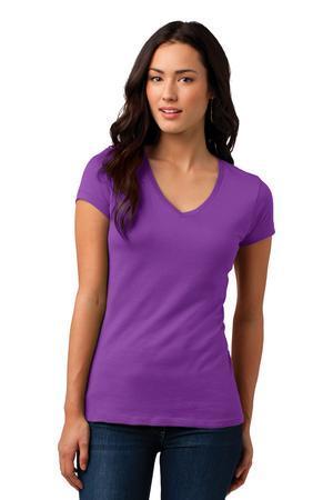 Image for DISCONTINUED District Juniors Soft Wash V-Neck Tee. DT4501