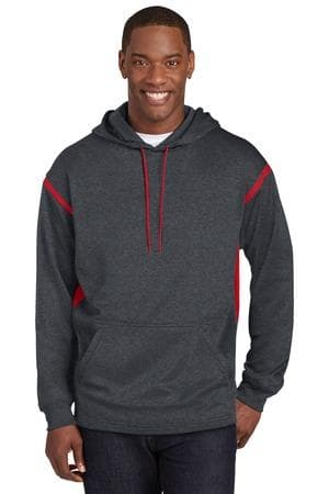 Image for Sport-Tek Tech Fleece Colorblock Hooded Sweatshirt. F246