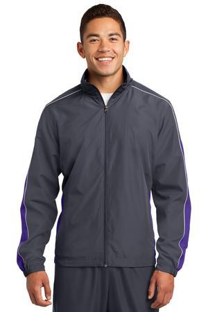 Image for DISCONTINUED Sport-Tek Piped Colorblock Wind Jacket. JST61