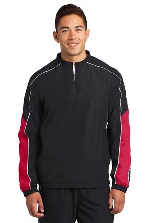 Image for DISCONTINUED Sport-Tek Piped Colorblock 1/4-Zip Wind Shirt. JST64