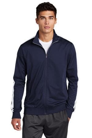 Image for Sport-Tek Tricot Sleeve Stripe Track Jacket. JST94