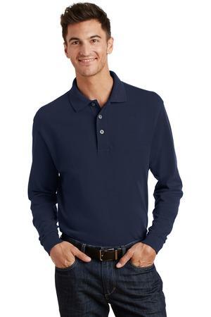 Image for DISCONTINUED Port Authority Long Sleeve Heavyweight Cotton Pique Polo. K320