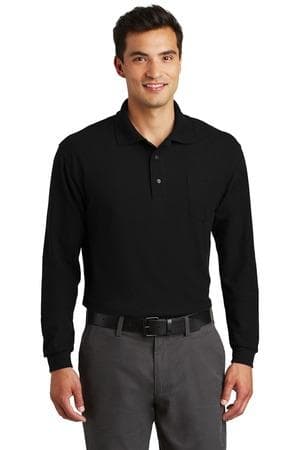 Image for Port Authority Long Sleeve Silk Touch Polo with Pocket. K500LSP