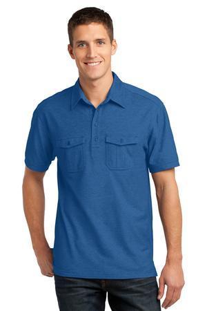 Image for DISCONTINUED Port Authority Oxford Pique Double Pocket Polo. K557