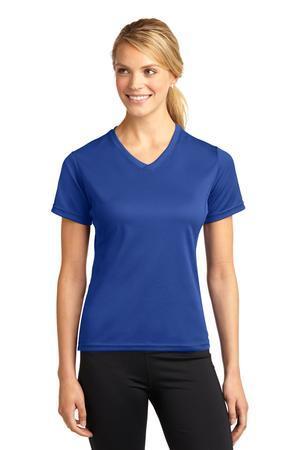 Image for DISCONTINUED Sport-Tek Dri-Mesh Ladies V-Neck T-Shirt. L468V