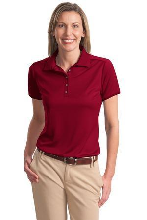 Image for DISCONTINUED Port Authority Ladies Poly-Charcoal Birdseye Jacquard Polo. L498