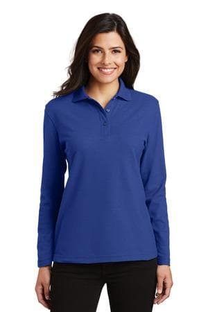 Image for Port Authority Women's Silk Touch Long Sleeve Polo. L500LS