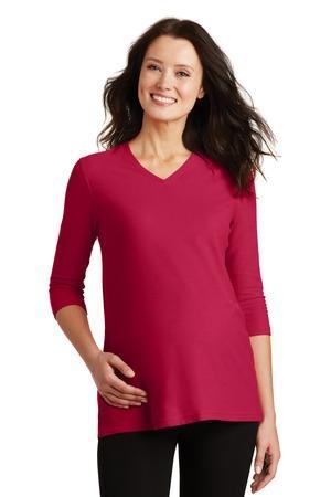 Image for DISCONTINUED Port Authority Ladies Silk Touch Maternity 3/4-Sleeve V-Neck Shirt. L561M