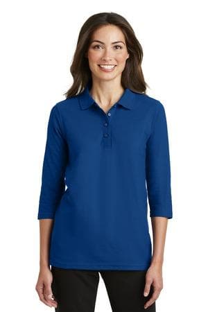 Image for Port Authority Women's Silk Touch 3/4-Sleeve Polo. L562