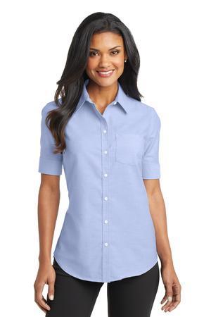 Image for Port Authority Women's Short Sleeve SuperPro Oxford Shirt. L659