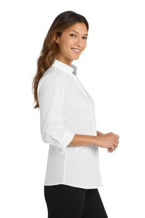 Image for Port Authority Women's 3/4-Sleeve SuperPro Twill Shirt. L665