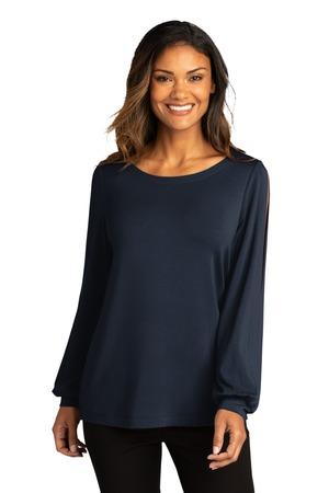 Image for Port Authority Women's Luxe Knit Jewel Neck Top. LK5600